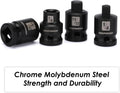 MIXPOWER 11 Pieces 3/8-Inch Drive Pipe Plug Socket Set, SAE, CR-MO, Tapered Male Square Drive, Chamfered Female Square Drive