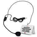 Headset Microphone Lightweight Adjustable Boom Mic with Feedback Control - 3.5Mm Plug for Voice Amplifiers for Public Speaking, Classroom