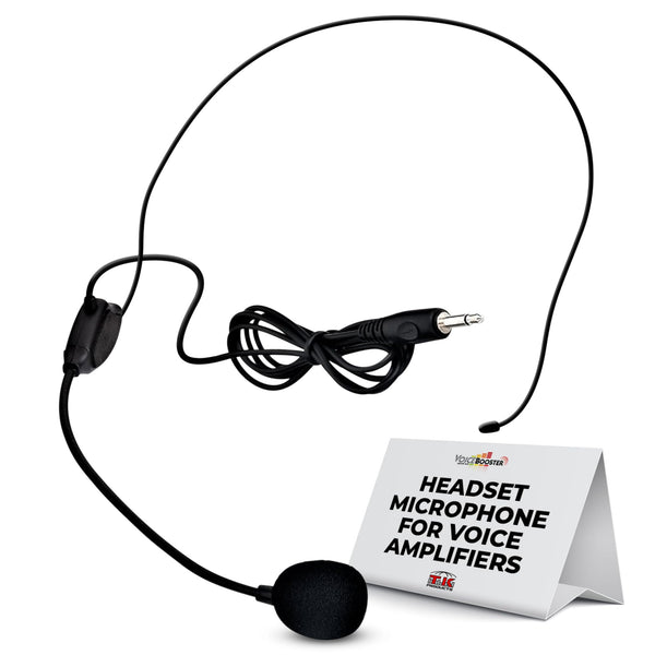 Headset Microphone Lightweight Adjustable Boom Mic with Feedback Control - 3.5Mm Plug for Voice Amplifiers for Public Speaking, Classroom