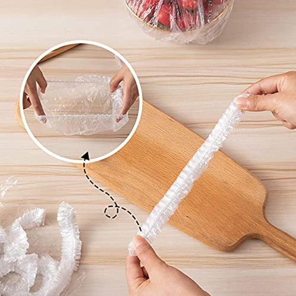 Fresh Keeping Bags Covers - Stretch Plastic Bowl Covers & Reusable Plastic Wrap - Universal Kitchen Wrap - 100Pcs