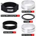 3 Inch Aluminum Quick Release V Band Clamp with Flange Intake Intercooler Pipe Clamp Throttle Union Sleeve