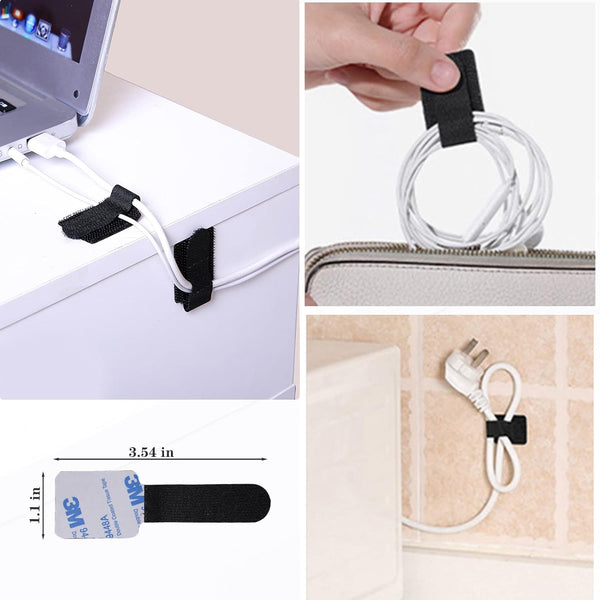 N NOROCME 192 PCS Cable Management Kit 4 Wire Organizer Sleeve,11 Cable Holder,35Cord Clips 10+2 Roll Cable Organizer Straps and 100 Fastening