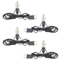 Set of 4 Accessory Cord with C7 LED Lights, Single Light with 4 LED Light Bulb, 6FT C7 Socket Clip Lights with On/Off Switch Plugs Perfect for