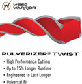 Weed Warrior Pulverizer Twist Universal Trimmer Line, 0.065" Diameter X 100', Red Core/Silver Tips