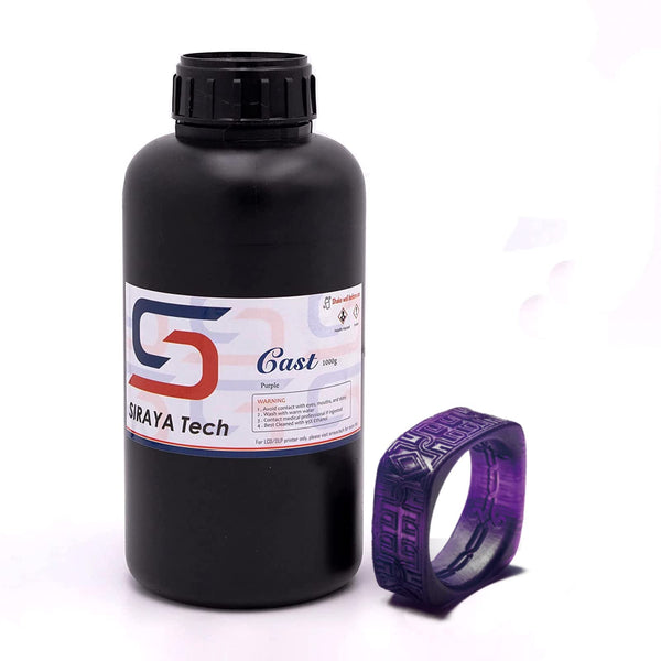 Siraya Tech Cast 3D Printer Resin Easy to Print Use and Burn High Resolution Castable 405Nm LCD Uv-Curing Photopolymer Resin for Making Jewelries