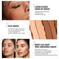 Evpct 4 Colors Contour Stick Makeup Set Concealer Stick Cream Contouring Contour Palette Makeup Kit for Beginners Nose Bronzer Stick Liquid