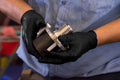 GLOVEWORKS Black Disposable Nitrile Industrial Gloves, 5 Mil, Latex & Powder-Free, Food-Safe, Textured