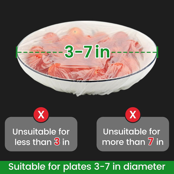 Fresh Keeping Bags 200Pcs with Elastic Disposable Shrinkable Food Storage Covers for Kitchen Bowl/Plates