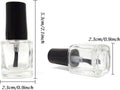 Honbay 6PCS 5Ml Empty Nail Polish Glass Bottles with Brush Cap