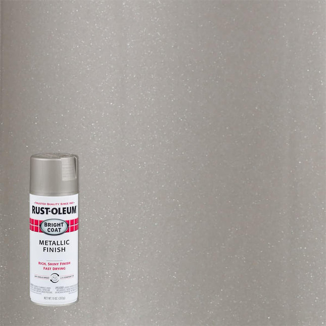 Rust-Oleum 7715830 Stops Rust Bright Coat Metallic Spray Paint, 11 Ounce (Pack of 1), Aluminum