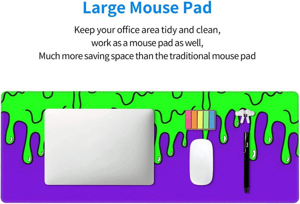 Gaming Mouse Pad Abstract Dripping Design Desk Mat Desk Pad Large Gaming Mouse Pad E-Sports Office Keyboard Pad Computer Mouse Non-Slip Computer