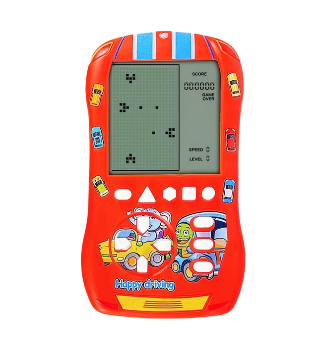 Sports Car Appearance Block Game Console Big Screen Built-In 23 Brick Games 824 Modes Adjustable Speed/Difficulty 70S/80