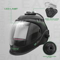 Panoramic View Auto Darkening Welding Helmet with Lightï¼1/1/1/1 True Color Solar Powered Welding Hood Maskï¼4 Arc Sensor Wide Shade for TIG MIG ARC