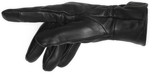 REED Men'S Genuine Leather Warm Lined Driving Gloves - Touchscreen Texting Compatible