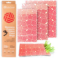 Waxwrap Beeswax Wraps for Food, Organic Cotton Food Bags - Sustainable Plastic Bag Alternative, Reusable Snack Bags, Bees Wax Wraps Reusable Food