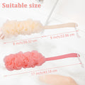 4Pack Back Scrubber for Shower Loofah with Long Handle, Shower Brush for Body, 17â³ Loofah on a Stick for Men Women Bathing Accessories, Scrubber