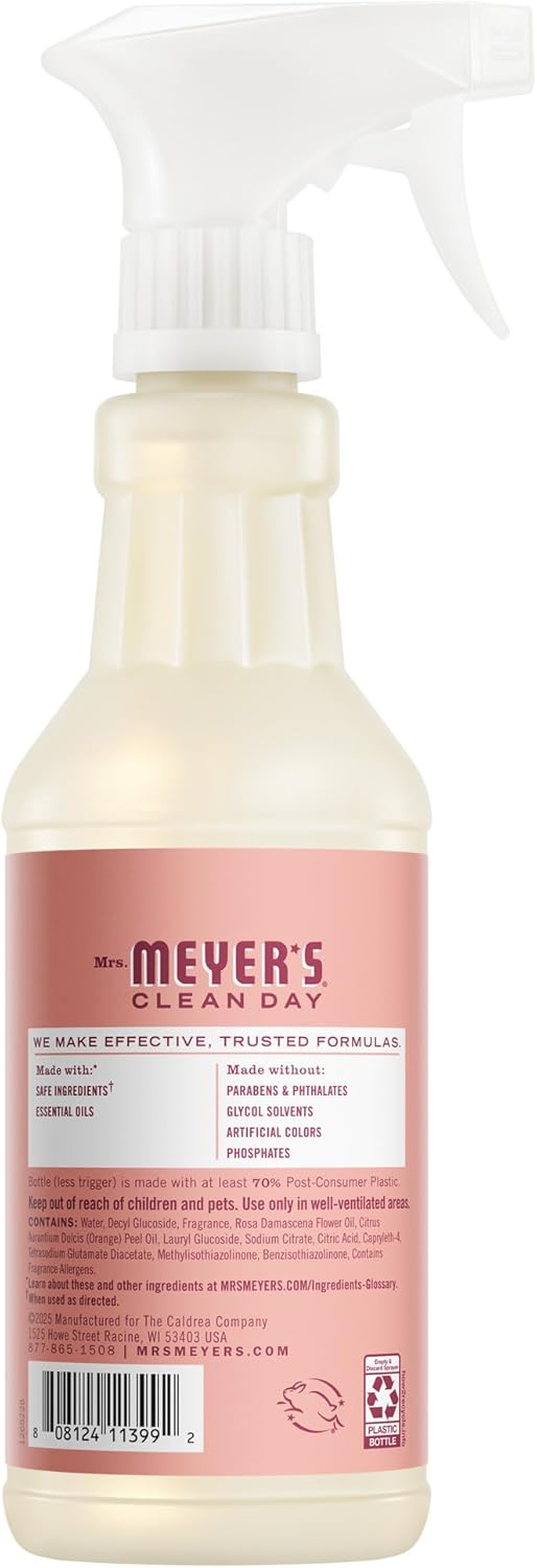 MRS. MEYER'S CLEAN DAY All-Purpose Cleaner Spray, Limited Edition Rose, 16 Fl. Oz - Pack of 3