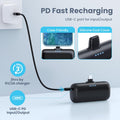 Mini Portable Charger USB C Power Bank,5200Mah 15W PD Phone Charger for Iphone,Ultra-Compact Plug in Battery Pack Compatible with Iphone