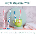 8 Packs Kids Toothbrushes, Extra Soft Lovely Little Deer Toothbrush for Kids 2-8 Years (Pink&Orange&Blue&Green)