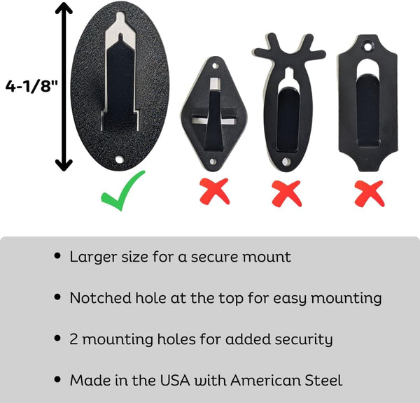 Easy European Mount Skull Hanger - Made in the USA with American Steel - Whitetail Deer Skull Hook Mounting System - Euro Mount Kit - Quick