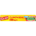 Glad Cling N Seal Plastic Food Wrap, 100 Square Foot Roll (Package May Vary)