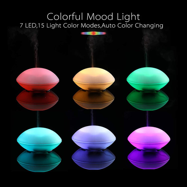 USB Essential Oil Diffuser, Mini Cute Shell Shape Aromatherapy Diffuser for Kids, 80Ml Ultrasonic Air Fresher USB Humidifier, BPA Free and