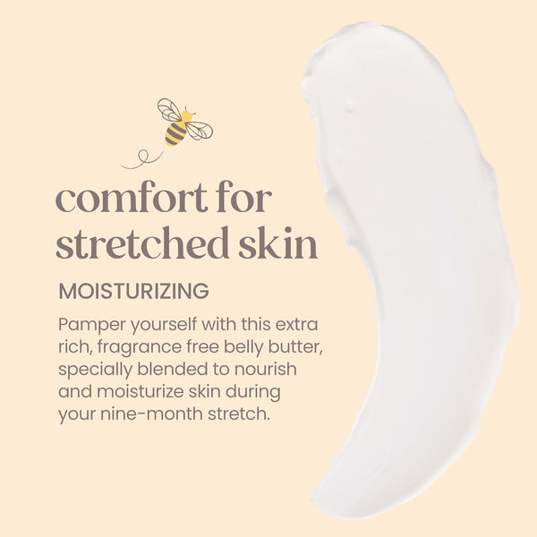 Burt'S Bees Mama Belly Butter Stretch Mark Cream for Pregnancy Massages Body & Reduces Scar Appearance, Prenatal & Postnatal Tummy Skin Care, Shea