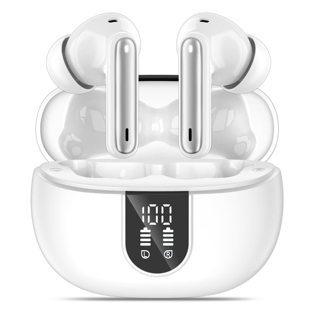 Wireless Earbuds, Bluetooth 5.3 Headphones 40Hrs Playtime Deep Bass Stereo In-Ear Earbud, LED Power Display, Call Noise 