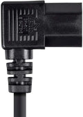 Monoprice 6Ft 14AWG Right Angle Power Cord Cable W/ 3 Conductor PC Power Connector Socket (C13/5-15P) - Black