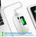 Wireless Bluetooth Mouse for Laptop, Rechargeable Mouse 2.4G USB Optical Wireless Mouse, LED Slim Dual Mode(Bluetooth 5.0 and 2.4G) Wireless for