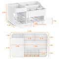 White Makeup Organizer with 3 Drawers, Large Capacity Plastic Cosmetic Storage for Dresser and Vanity, Ideal for Beauty, Perfume, Brushes,