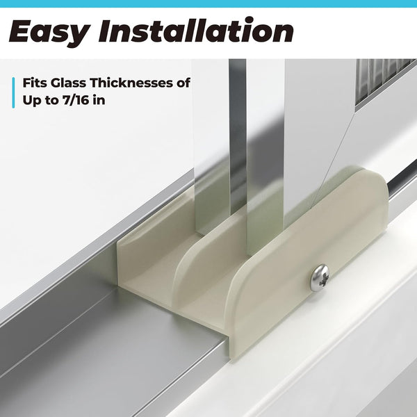 M6219 Sliding Shower Door Bottom Guide Fits for Sliding Shower Door (Top Hung) Tub Enclosure Systems, 1/2 in Channels for Glass Shower Door