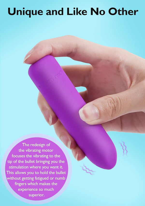 Small Bullet Vibrator for Women: Waterproof Mini Clit Vibrator with 10 Modes, Full Silicone Vibrating Finger Massager for G Spot Nipple, Female