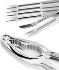 Lobster Crackers and Picks Set, 8Pcs Crab Leg Cracker Tools - Stainless Steel Seafood Crackers & Forks Nut Cracker Set & Storage Bag - Dishwasher