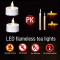 Battery Operated Flameless Tea Lights, Led Flickering Electric Votive Candle 24 Pack Realistic and Bright for Seasonal, Festive Celebrations and