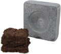 Irish Turf/Peat Incense and 1.5 Inch Sq Burner Plate,Beige,