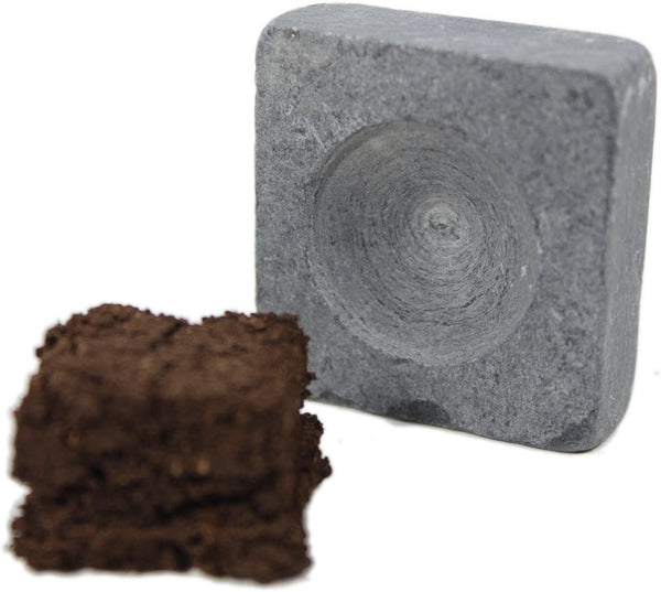 Irish Turf/Peat Incense and 1.5 Inch Sq Burner Plate,Beige,