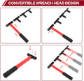 Door Hinge Adjustment Tool Set,4 Size with Replacement Rounds-Hinge Gap Adjusting Wrench,Durable Steel Construction Door Hinge Repair Spanner