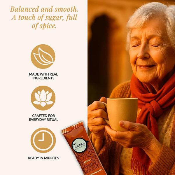Bagan of Aarna Instant Masala Chai, Tea Powder Mix, Spiced Tea, All Natural Chai Tea, Authentic Chai Mix, Masala Spiced Chai Powder with Natural