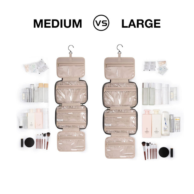 BAGSMART Toiletry Bag Travel Bag with Hanging Hook, Water-Resistant Makeup Cosmetic Bag Travel Organizer for Accessories