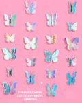 Xo, Fetti 3D Iridescent Butterfly Hanging Garland - 4 Pcs, 12' | Bachelorette Party Decorations, Birthday Supplies, Baby Shower Photo Booth, HBD,