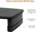 Amazon Basics Height Adjustable Monitor Stand Riser with Storage Organizer, Multifunctional Desk Accessories for Reduced Neck Strain - Fits