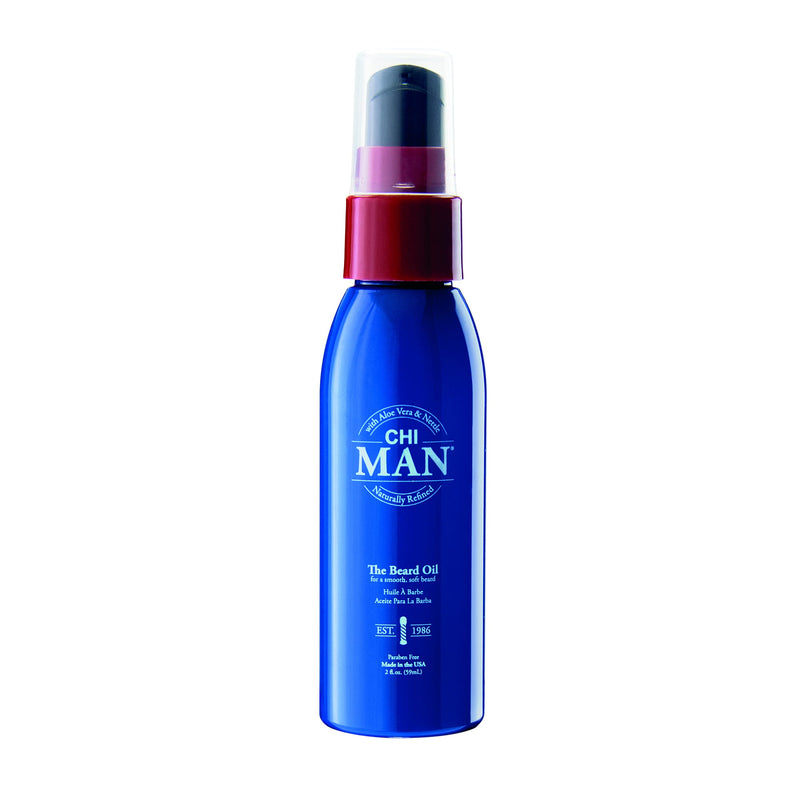 CHI Man Beard Oil, Moisturizes & Softens Beard, Formulated with Vitamin a & E, Oud Fragrance, Cruelty & Paraben-Free, 2 Oz