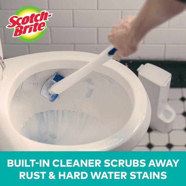 Scotch-Brite Disposable Toilet Scrubber Refills, Removes Rust & Hard Water Stains, 10 Disposable Refills Blue 10 Count (Pack of 1)