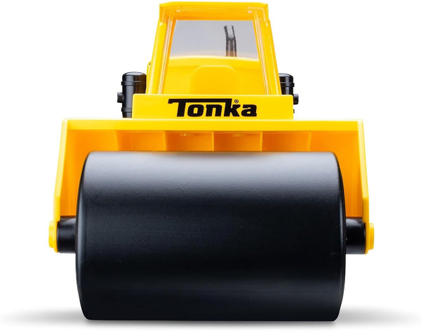Tonka Steel Classics - Steam Roller - Made with Steel, Yellow Toy Truck, Boys and Girls, Toddlers Ages 3+, Big Construction Truck, Birthday Gift,