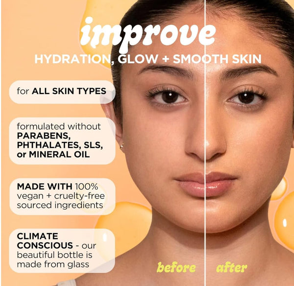 Pacifica Vitamin C Face Serum - Glow Baby Booster Facial Serum - Glycolic Acid Serum for Face - Dark Spot Corrector anti Aging Brightening -