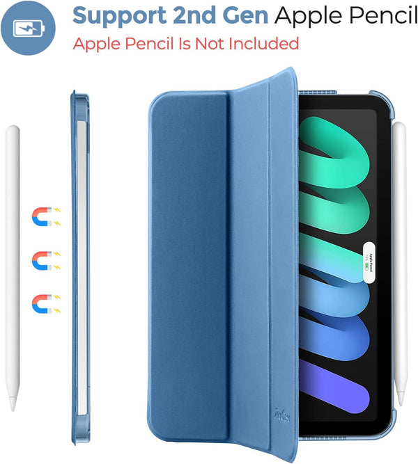 Procase Smart Case for Ipad Mini 7 A17 Pro 2024/Ipad Mini 6 2021 8.3 Inch Ipad Mini 7Th/6Th Gen Case, Hard Back Cover for Ipad Mini 8.3" 7Th Gen