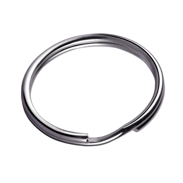 KINGFOREST 100-Pack Split Key Rings (1 Inch/25Mm) - Silver Nickel Metal Keychain Rings for Keys, DIY Crafts, Bags & Accessories - Durable Bulk