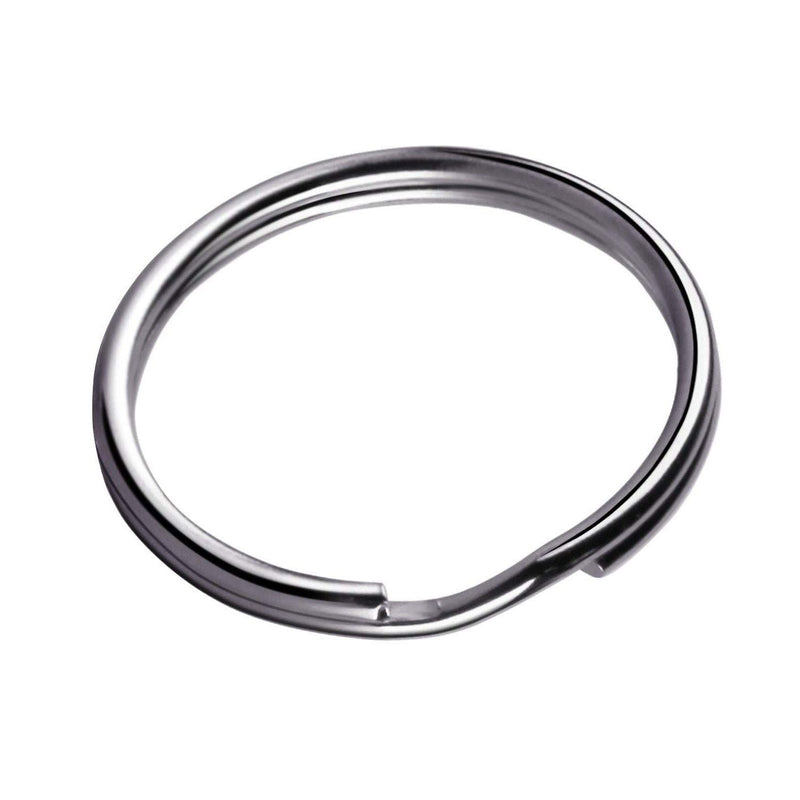 KINGFOREST 100-Pack Split Key Rings (1 Inch/25Mm) - Silver Nickel Metal Keychain Rings for Keys, DIY Crafts, Bags & Accessories - Durable Bulk