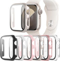 6-Pack Case Compatible with Apple Watch 40Mm Series SE 2Nd Gen 6 5 4 with Tempered Glass Screen Protector, QCKANLJ Ultra-Thin Hard PC Full